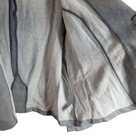 Isaac Mizrahi Live! French Terry Knit Blazer Gray 2X Jacket Pockets 2-Buttons - Picture 5 of 8